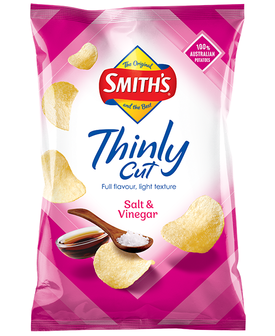 Smith’s Thinly Cut Potato Chips - Salt & Vinegar pack shot
